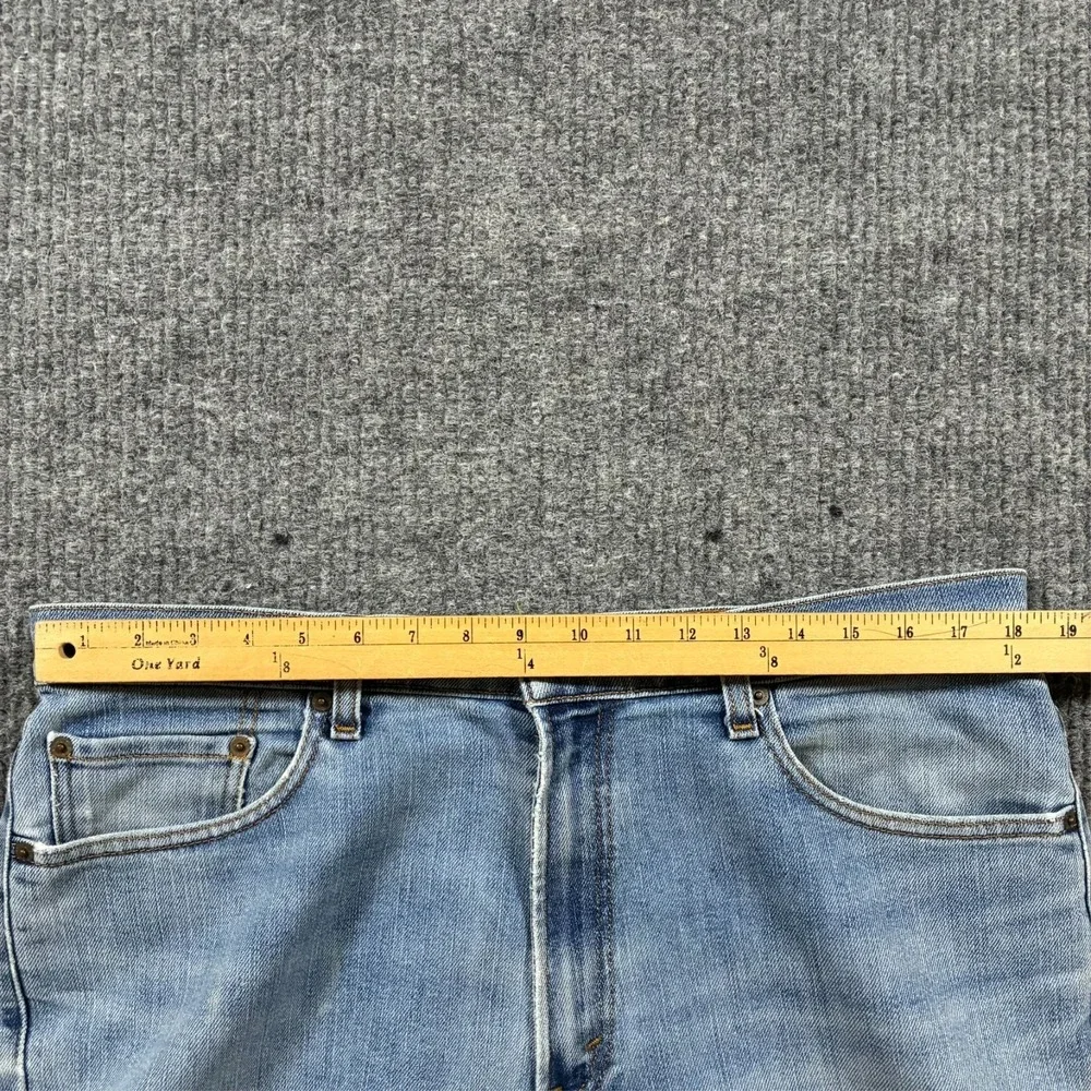 Levi's 550 Mens Straight Jeans 38x34 Blue Distressed Denim Relaxed Fit Mid Rise